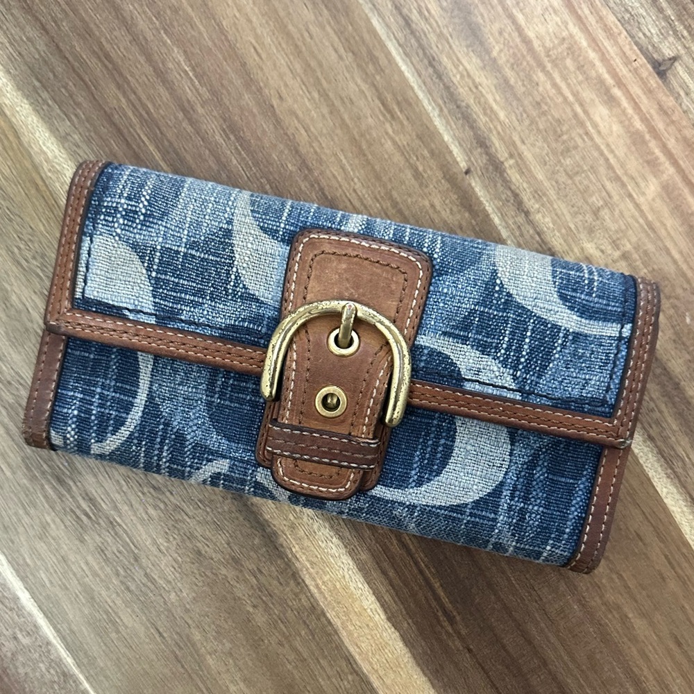 Coach denim Y2K wallet